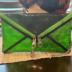 Italian Recycled-big bubble clutch